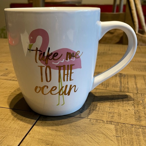 Flamingo “Take me to the Ocean” mug. 20 oz - Picture 2 of 4